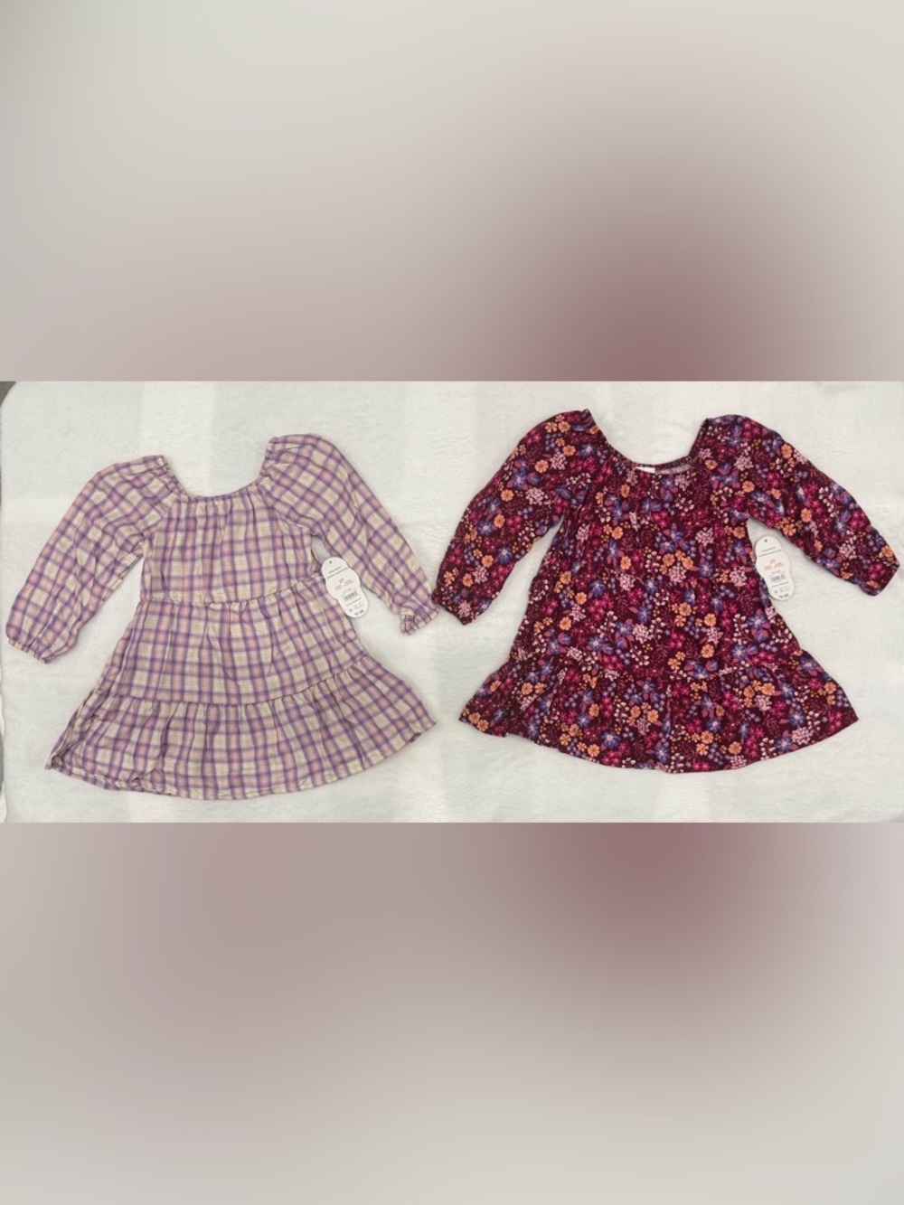 NWT Girl’s 2T Wonder Nation Plaid/Floral Dress Bundle (2)
